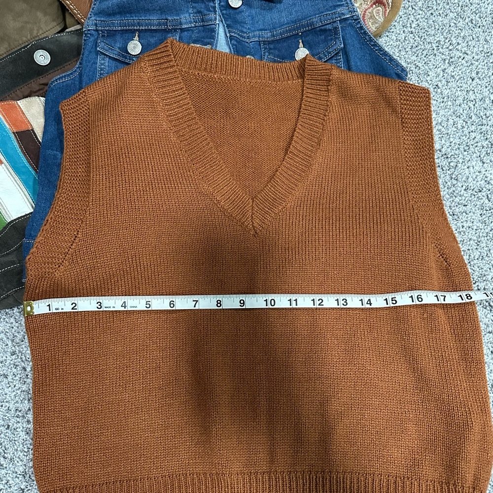 Rust Sweater Vest - Picture 3 of 6